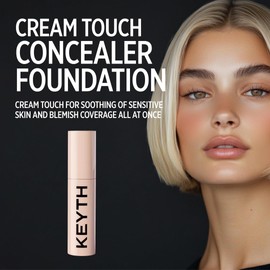 KEYTH CREAM TOUCH CONCEALER #01 (15ML, 0.50 FL.OZ.) / Imperfections Coverage, Lightweight, Skin-comforting, Dreamy Skin, Mild Formula, Triple CICA