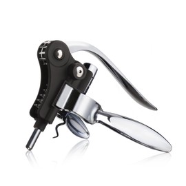 Vacu Vin Lever Corkscrew Horizontal Black - The Ultimate Wine Bottle Opener for Wine Enthusiasts and Professionals - Firm Grip and Effortless Cork Removal - Wine Opener
