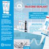 8Oz Clear Waterproof Caulk & Seal Silicone Sealant, Wadities Tile