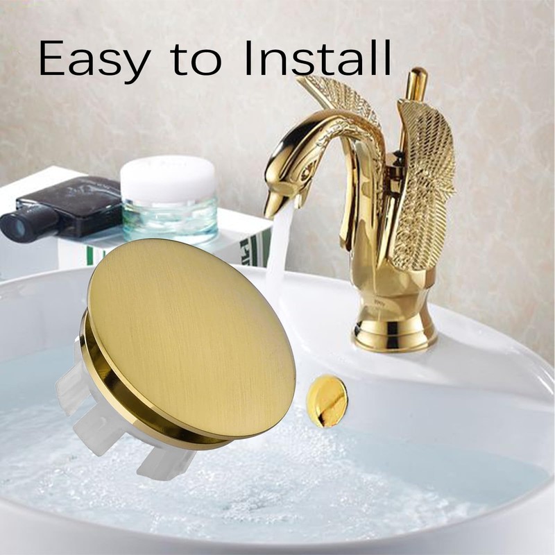 2 Pack Sink Basin Overflow Trim Ring Solid Brass Bathroom