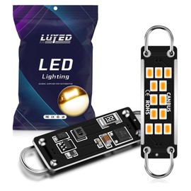 LUYED 561 LED Bulbs Extremely Bright 44mm 1.73" 561 562 567 564 3020 12-EX Chipsets LED Bulbs Used for Car Interior Map Dome Courtesy Lights,Warm White（Pack of 2）