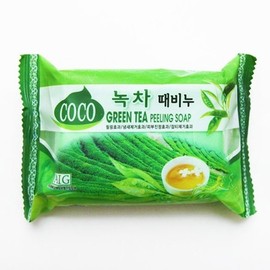 Seongwon Green Tea Exfoliating Soap / 성원녹차때비누