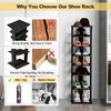 Byroce 7 Tiers Vertical Shoe Rack, Wooden Slim Shoe Storage