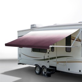 RecPro RV Awning Fabric Replacement | Width Options from 8 Feet to 22 Feet | Variety of Color Options | 8' (96") Length RV Awning | Premium Vinyl (13' - Actual Width 12' 1", Burgundy Fade)…