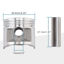 GOOFIT 56.5mm Piston Assembly Kit Replacement For CG125 CB125 XL125 CT125 SL125 TL125 CL125 Lifan Zongshen 125 Engine