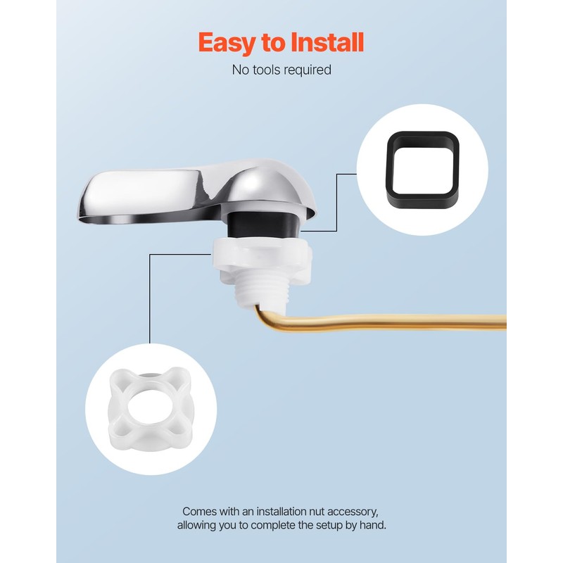 VEVOR Toilet Handle Replacement Kit, Front Mount Universal Toilet Handle,