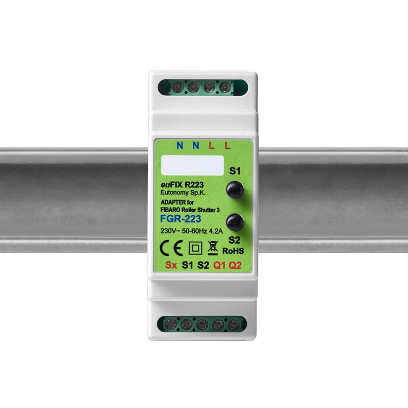 Eutonomy euFIX R223 Adaptor for DIN Rail for FIBARO Roller