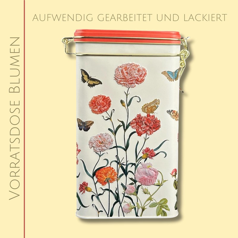 Maria Sibylla Merian Coffee Canister, Tea Canister -Fridolin Edition, Embossed