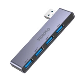 USB Hub, Fidioto 4-Port USB Hub(1 * 3.0 Hub, 3 * 2.0 Hub) USB Splitter for Laptop,Windows PC,Mac,Printer,Flash Drive,Mobile HDD, Notebook PC