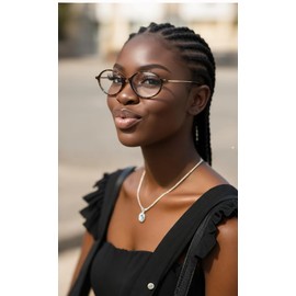 VISOONE Oval Blue Light Blocking Glasses for Women Small Cute Lightweight Eyeglasses with Metal Frame MONA