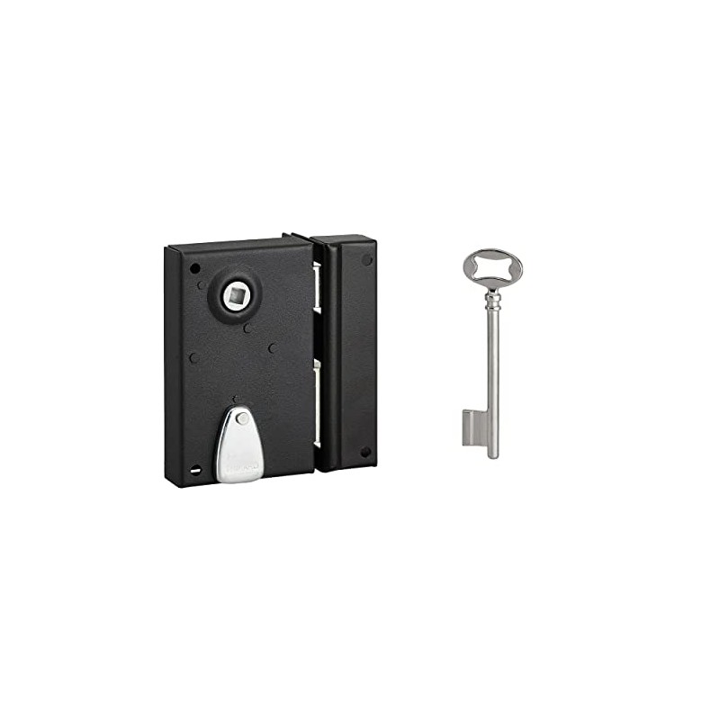 Vertical Deadbolt Lock 1/2 T Tirard Black Straight Section 7