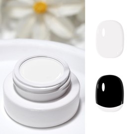 SMAILXIIYUE Gel Paint For Nails Art, White Black Gel Nail Polish Set, Gel Polish Design Nail Art For Home Salon DIY Gel Design Nail Art (White, M)