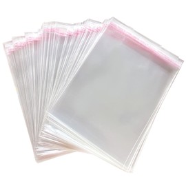 Zydiwo Pack of 200 Transparent Cellophane Bags Sticker Bag Small Plastic Bag OPP for Confetti Jewellery Gift Doll (15 x 18 cm)