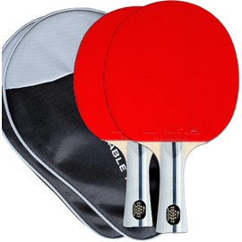 Palio Expert 3.0 Table Tennis Bat & Case | ITTF Approved High-Performance Ping Pong Racket for Beginners | Maximum Spin & Control (Set of 2 Bats)