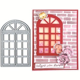Window Frame Metal Die Cuts Dies Stencil, Window Cutting Dies Cut Stencils DIY Scrapbooking Cards Photo Album Craft Decorative Embossing Paper Dies for Album Card Scrapbooking Making