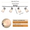 HiBay LED Track Lighting Fixtures, Rotatable 4-Light Ceiling Spot Light,
