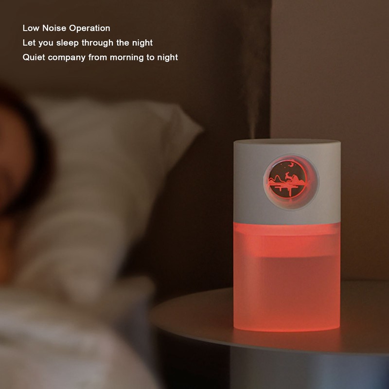 Mini Humidifier Quiet USB Rechargeable Fine Mist Portable Desktop Humidifier