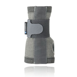 Rehband QD Knitted Wrist Support for Gym Workout All Day Use, Grey, Medium