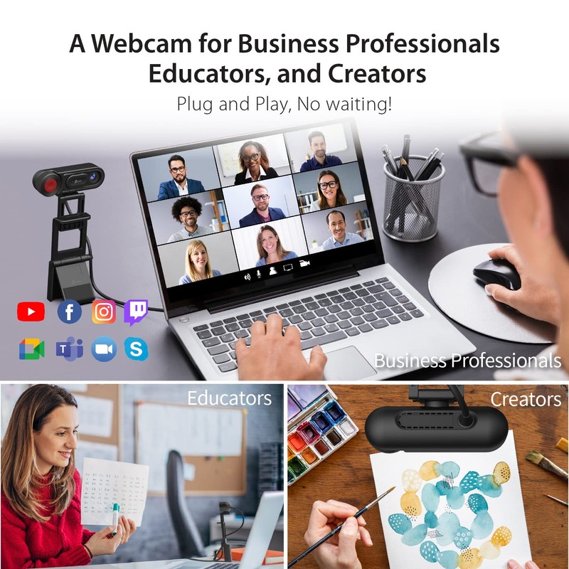 j5create 1080P Dual Mode Webcam & Document Camera with Automatic