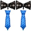 4PCS Father's Day Balloons Father's Day Party Decorations Black Bow