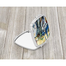 Caroline's Treasures JMK1231SCM Seven Boats Sailboats Compact Mirror Decorative Travel Makeup Mirror for Women Girls Gifts Pocket Makeup Mirror Folding Handheld
