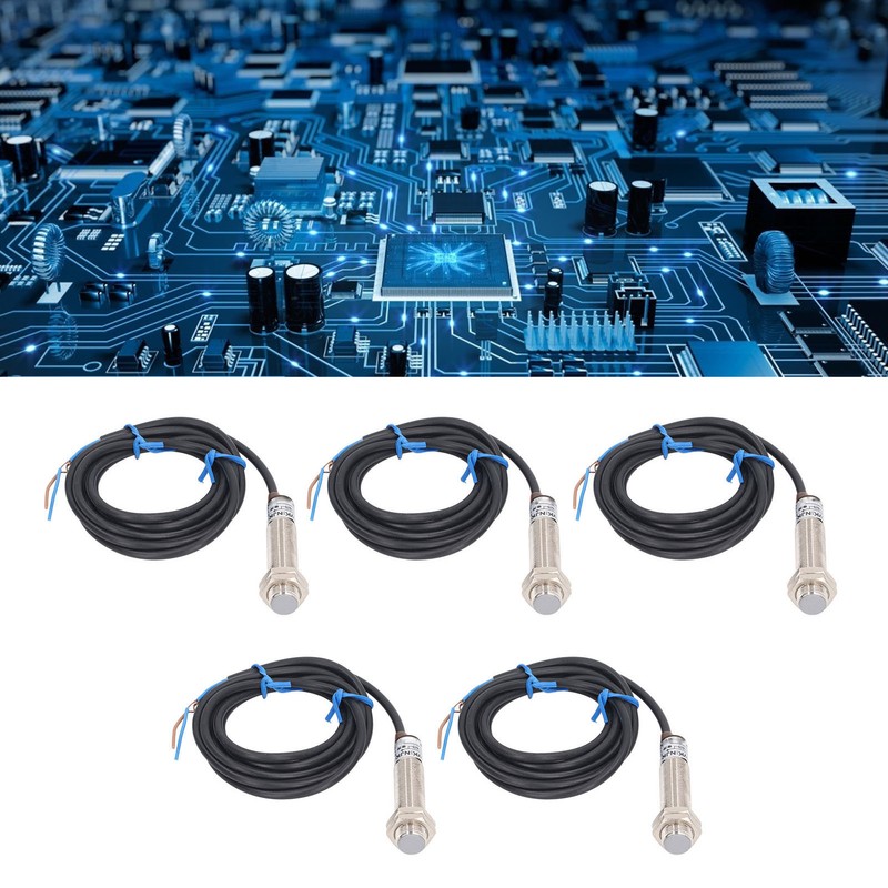 5PCS Proximity Sensor NPN Aluminum Alloy Sensitive Hall Switch Sensor