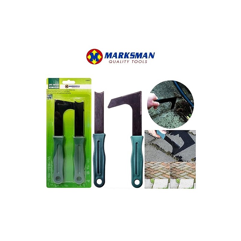 HomeVibe 2PC WEED REMOVER SET COMFORT GRIP PAVEMENT SLAB MOSS