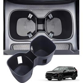 KATORN Center Console Cup Holder Inserts for Honda CRV 2026 2025 2024 2023, Interior Accessories Car Cup Holder for 2023-2026 CR-V, Black