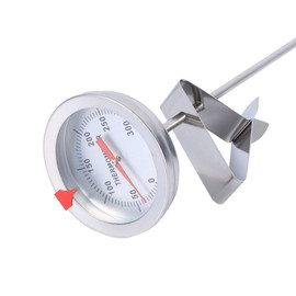 12" Meat Thermometer, Stem Deep Fry Thermometer with Clip Cooking Thermomete Stainless Steel Probe Thermometer, Oil Thermometer Food Thermometer for Deep Fry, BBQ, Grill and Roast