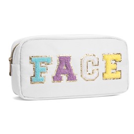 Zoosa - Bolsa de cosméticos para la cara de Glam Stuff, Cara-Blanco