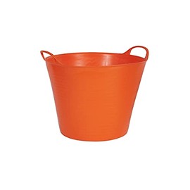 Colorful Tubtrug, 7 Gallon, Flexible Lightweight Gardening Basket, Indoor Outdoor Multi-Use, Orange