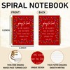 TWRVI Christian Christmas Spiral Notebook, Red Christmas Bible Verse Scripture