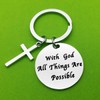 Baipilu Keychain Inspirational Gift Encouragement Keychains With God All Things