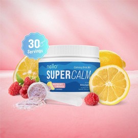 Nello Supercalm – Calming Drink Mix with KSM-66 Ashwagandha, Vitamin D3, Magnesium & L-Theanine – Supports Cortisol Balance, Mood & Sleep, Helps Manage Occasional Stress – Tub (30 Servings):_Blue Coconut_Tub (30 Servings)