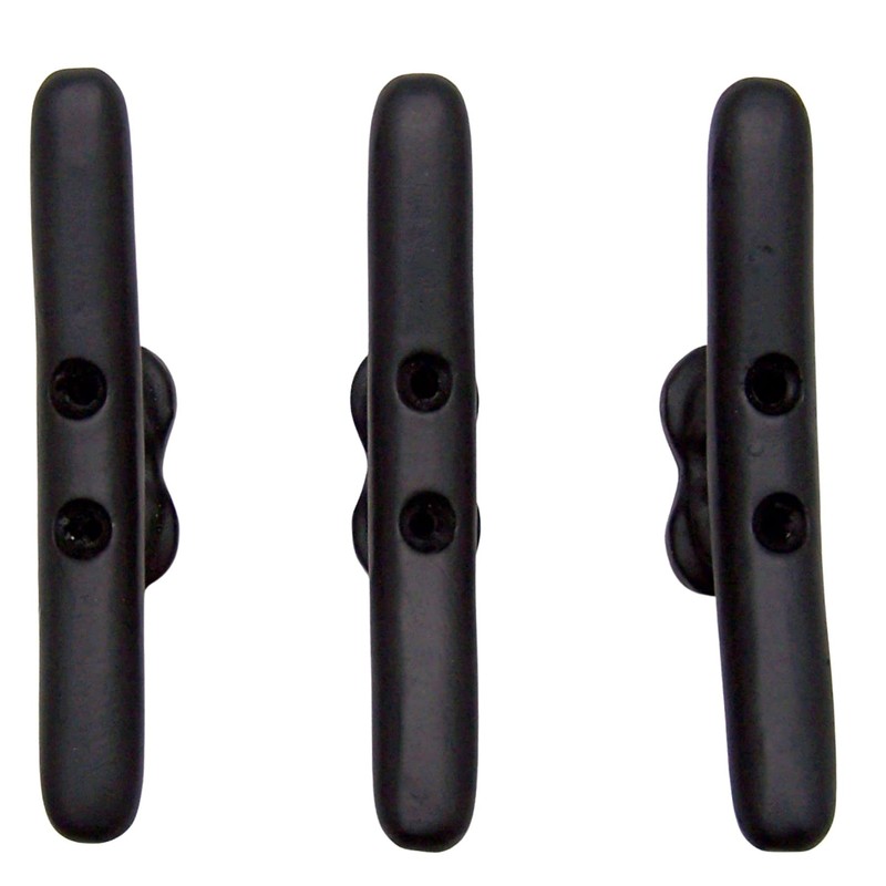 Rustic Weathered Black Cast Iron Boat Cleat Wall Hooks, Nautical