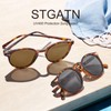 STGATN Small Polarized Womens Sunglasses - Retro Round Frame UV400