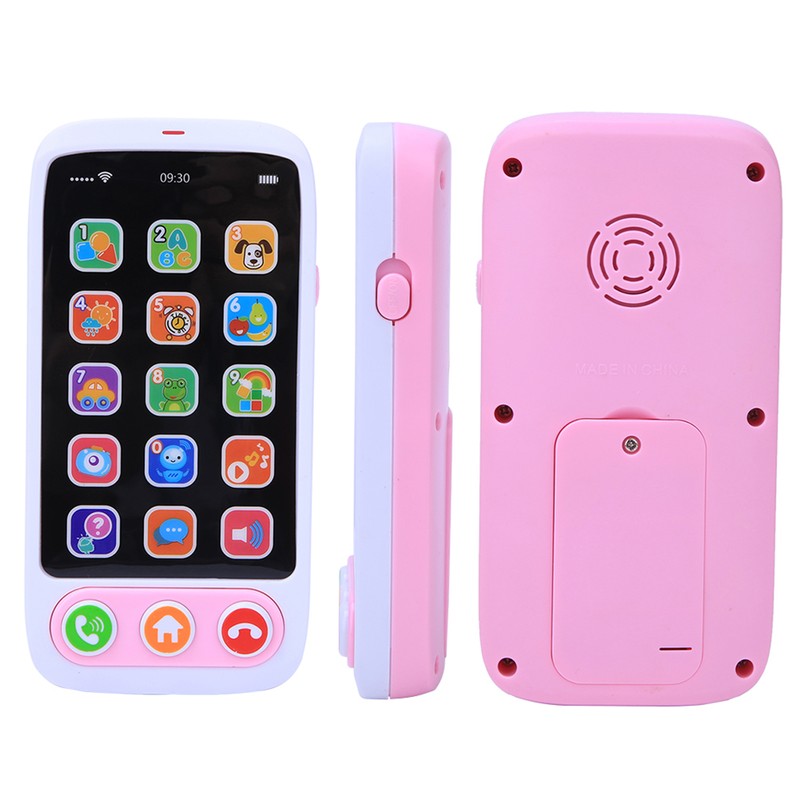 Simulated Smart Phone Music Light Toys Multifunctional Educational Kid Child