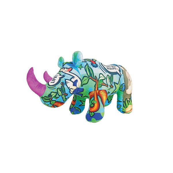 Wild Republic Message from The Planet Jumbo Rhino, Stuffed Animal,
