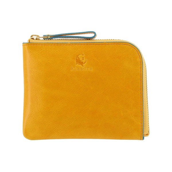 Kisora KIVP-058 ATHENS Women's Mini Wallet, L-Shaped Zipper, Genuine Leather,