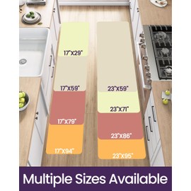 DEXI Kitchen Floor Mats Cushioned Anti Fatigue, 23x94, Large Long Standing Runner Rug Waterproof, Comfort Memory Foam Padded for Front Sink Laundry, Black