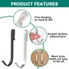 ZBKJYILF Pack of 20 Stainless Steel Hooks Black and White