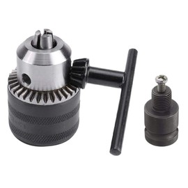 Wolfride Electric Drill Chuck 1.5-13mm Tungsten Steel Drill Chuck Impact Wrench Socket with Key and 1/2" Square Shank Adapter Electric Screwdriver Impact Drill for Electric Hammer 1/2-20UNF