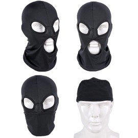 WYSUMMER 3 Hole Full Face Mask, Women Men Thin Balaclava Face Mask for Motorcycle Bike Hunting Cycling Cap Ski (Three Holes Dark Grey)