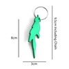 Komonee Parrot Green Bottle Opener Key Chain Metal Wildlife Bird