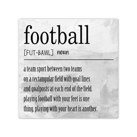 Football Noun Definition Quote Motto Canvas Wall Art Prints Word Meaning Family Wall Art Decorative Home Decor Picture for Living Room Bedroom Dining Room Rustic Decoration Ready to Hang 12x12 Inch