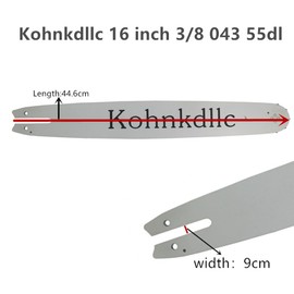 Kohnkdllc 16 inch 3/8-043-55dL Chainsaw Chains and Guide Bar for Stihl 3610 005 0055 MS170 MS180 MS180C MS171 MS181 017 018 61 PMM3 55 (90YNS55X3) (3 chains+1 bar)