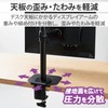 Elecom DPA-RP01BK Monitor Arm Reinforcement Plate, Fixed (Clamp / Grommet