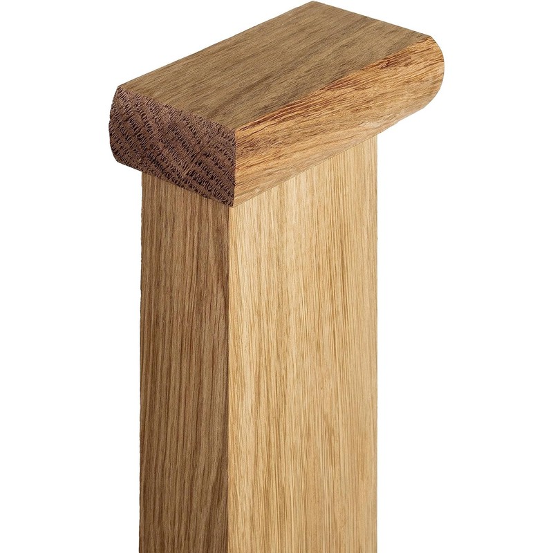 Blueprint Joinery Cambridge Oak Flat Newel Cap 102x50x27mm, Half Stair