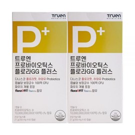 Trueen Probiotics FloraGG Plus 350mg x 60 capsules (2) / 트루엔 프로바이오틱스 플로라GG 플러스 350mg x 60캡슐 2개