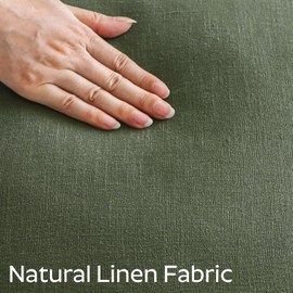 OTOSTAR Set of 2 Linen Fringe Decorative Throw Pillow Covers 16x16 Inch Soft Accent Cushion Covers with Tassels Boho Farmhouse Home Decor Pillowcases for Sofa Couch Patio Bed Living Room, Olive Green